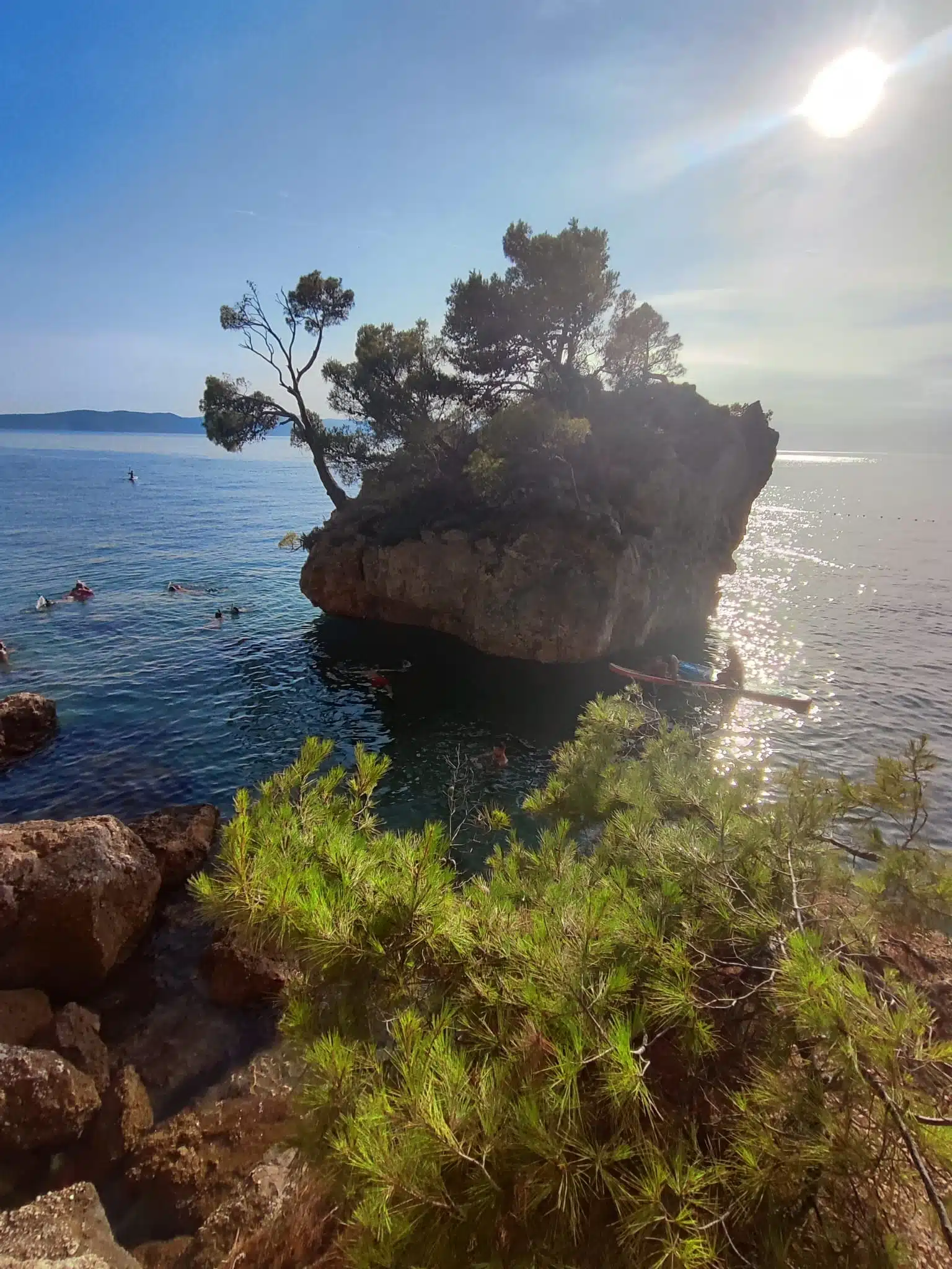 kamen brela at punta rata beach in croatia